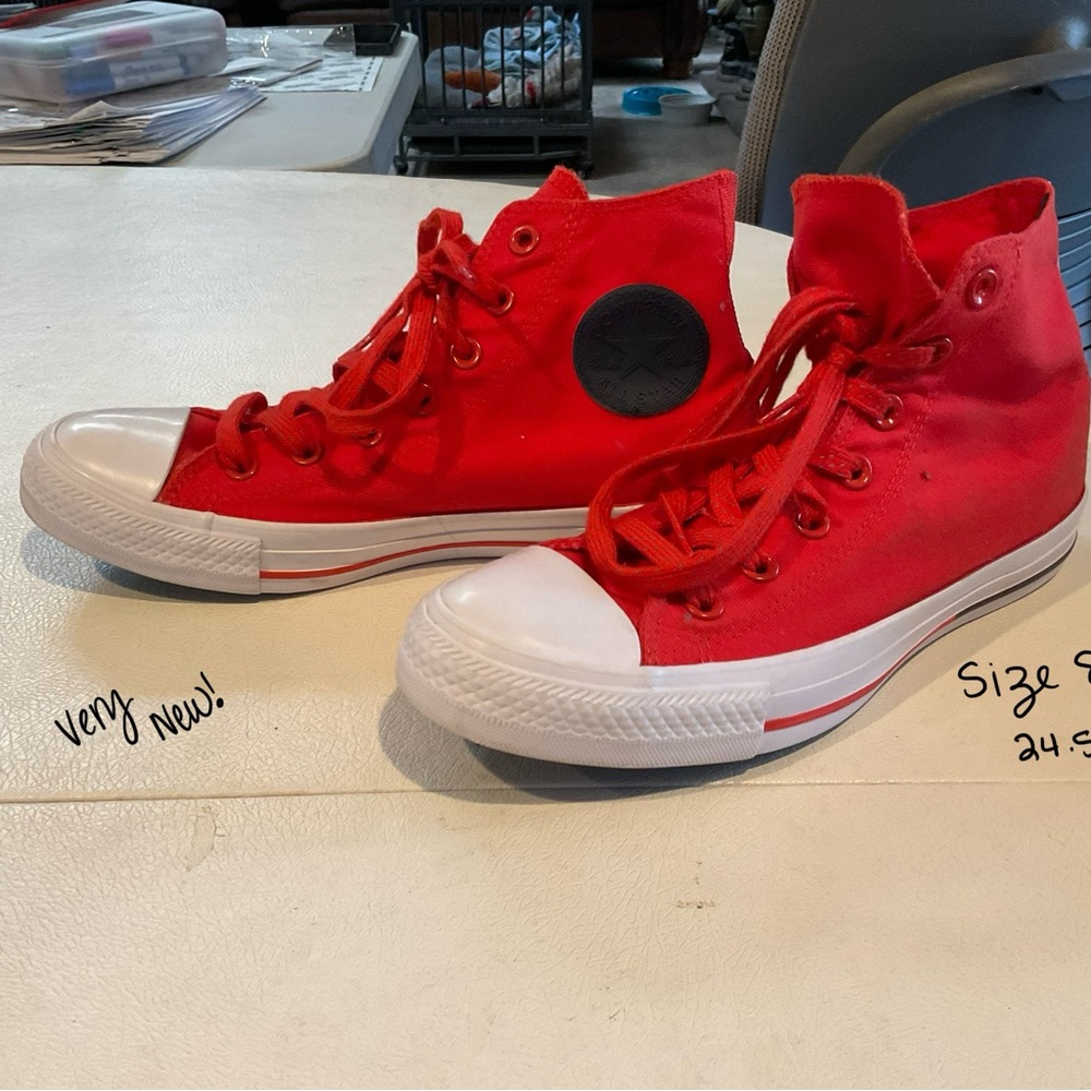 Red High-Top Sneakers